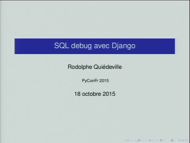 Image from SQL Debug avec Django